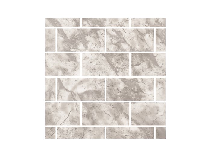 LE/12x24 Roman Block Back Wall W/ 2 Special Bends Arctic Ice