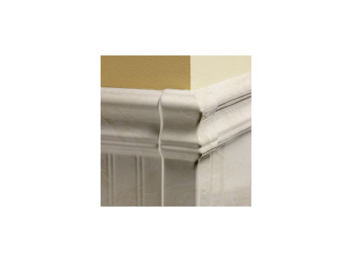 Wainscoting Outside Corner Silver/White Marble