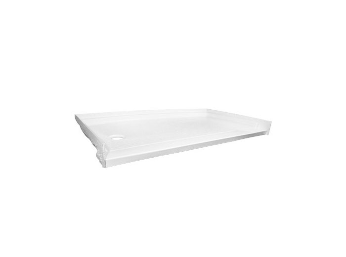 Low-Barrier 60 X 32 Shower Base, Left-Hand, White
