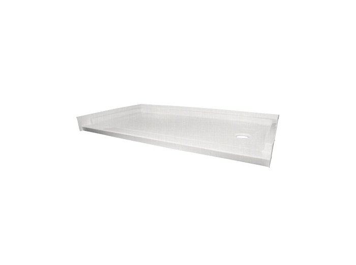 Low-Barrier 60 X 32 Shower Base, Right-Hand, Linen