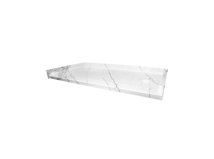 Low-Barrier 60 X 32 Shower Base, Right-Hand, Santorini White