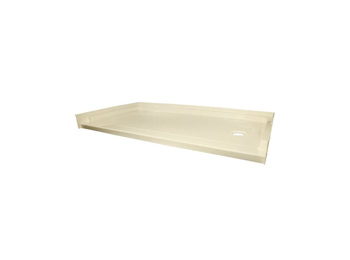 Low-Barrier 60 X 30 Shower Base, Right-Hand, Almond
