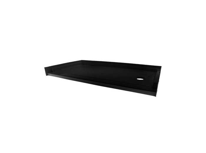 Low-Barrier 60 X 30 Shower Base, Right-Hand, Black