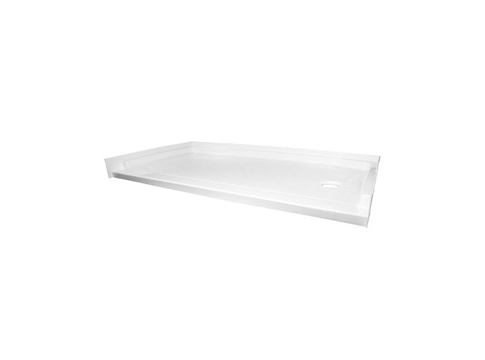 Low-Barrier 60 X 30 Shower Base, Right-Hand, White