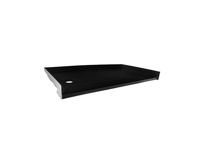 Low-Barrier 60 X 32 Shower Base, Left-Hand, Black
