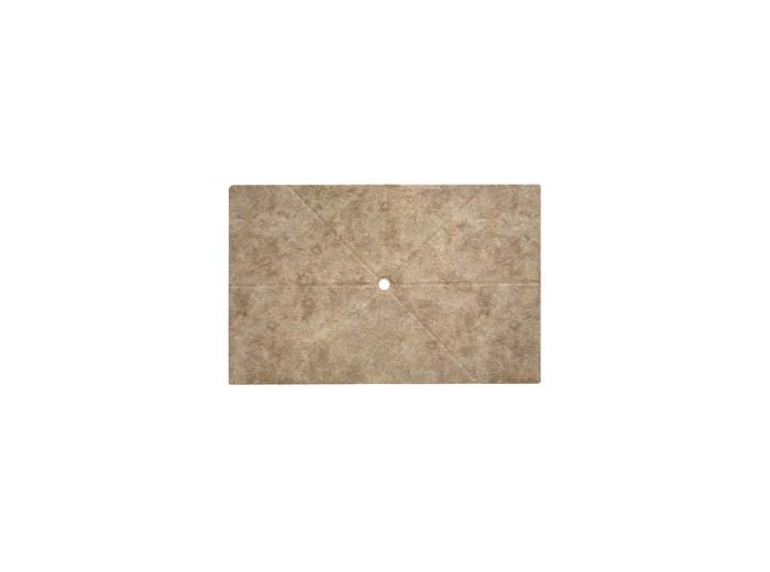 Flat Shower Floor With Drain Channels 60x94, Canyon Rock