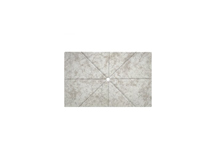 Flat Shower Floor With Drain Channels 60X94, Glacier Ice