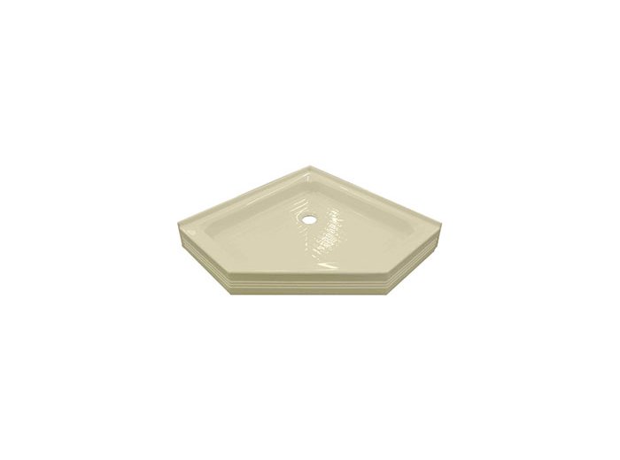 35 x 35 Neo Angle Shower Base, Center Drain, Almond