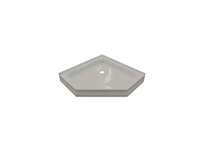 35 x 35 Neo Angle Shower Base, Center Drain, Gray