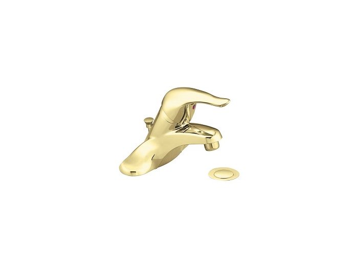 Moen Chateau 4621 1 Handle Lav With Drain Assembly Polished Brass