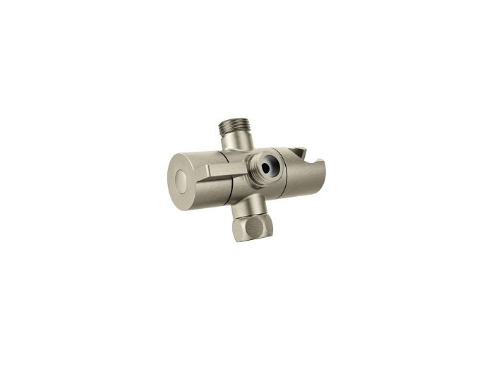 Moen Shower Arm Diverter & Integral Hand Shower Cradle, Brushed Nickel (Connect Size 1/2, Type Ips)