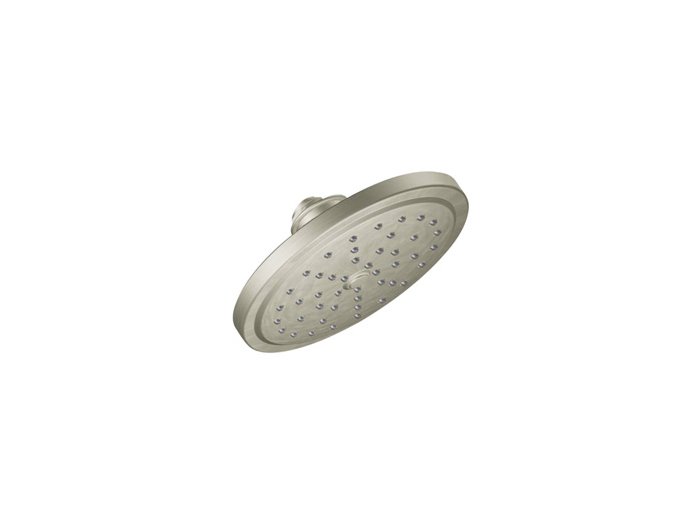 Moen Fina One Function 7 Diameter Rain Shower Showerhead Eco-Performance S176Ep, Brushed Nickel