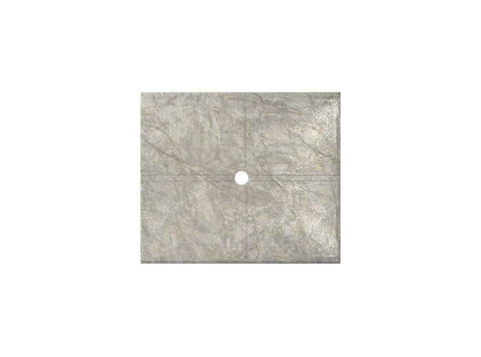 Flat Shower Floor 47x59 w/ Drain Channels, Napoli Marble