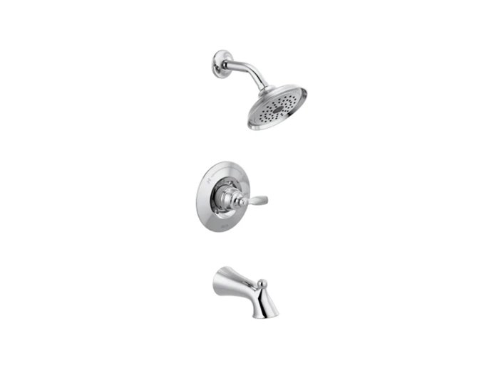 Woodhurst One Handle Single Function Bathtub & Shower Faucet in Chrome (Trim Only)