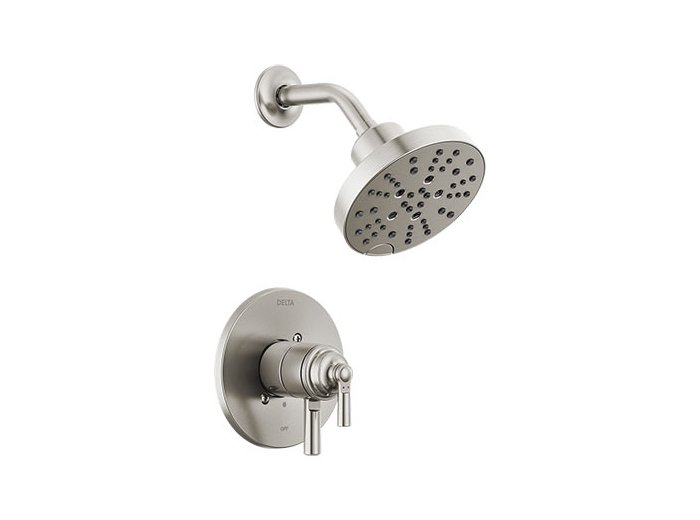 Saylor Two Handle Multi Function Shower Faucet in Brilliance Stainless (Trim Only)