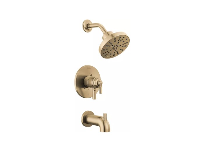 Saylor Two Handle Multi Function Bathtub & Shower Faucet in Brilliance Champagne Bronze (Trim Only)