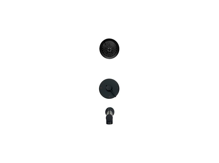 Liquid Accent Seville Shower and Tub Trim and Valve in Matte Black