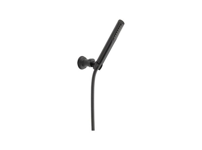 Premium Single-Setting Adjustable Wall Mount Hand Shower in Matte Black