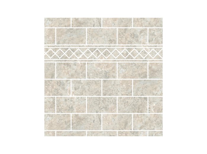Imp/Flagstone 65X98.5 W/ 2 Special Bends San Michele Travertine