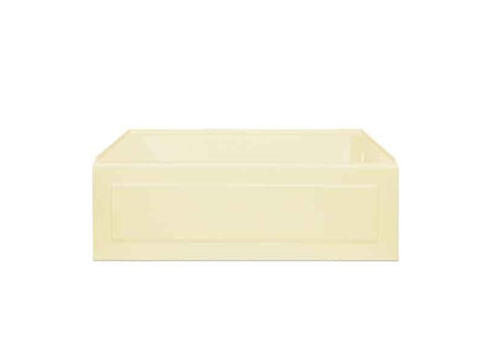 Linear Whirlpool Bathtub 60 x 36x 19, Right-Hand Drain, Almond