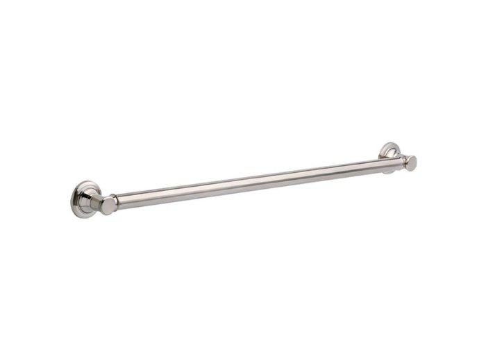 18 Inch Traditional Decorative ADA Grab Bar, Brushed Nickel