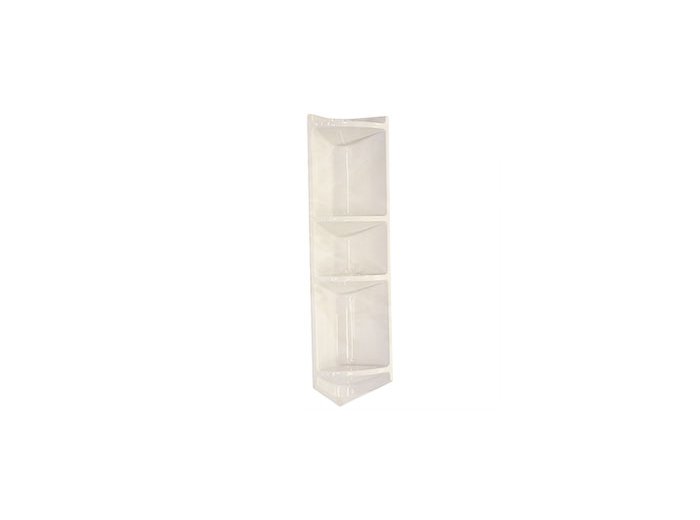 4-Shelf Corner Caddy Silver White Marble