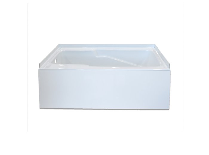 Spray Foam Bathtub Straight Skirt 60 x 32 x 19, White, Right Hand