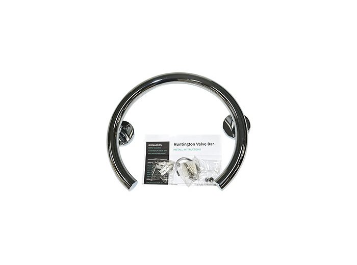 Liquid Accents Valve Grab Bar, Chrome, 1-1/4 In Diameter X 18 Gauge, .048
