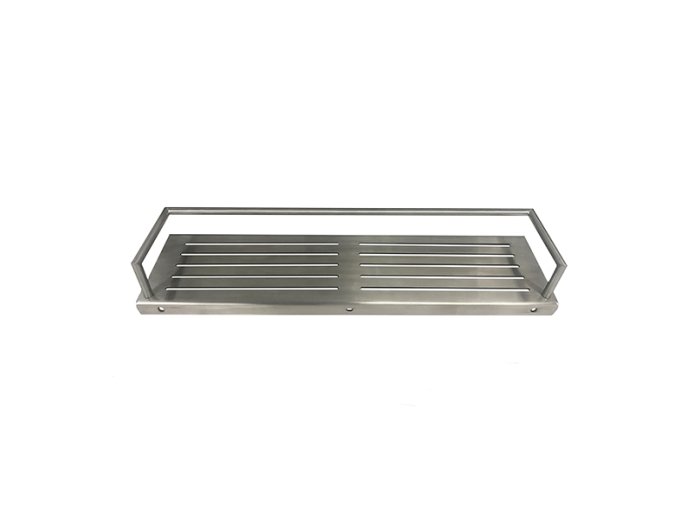 Liquid Accents 18 In Rectangle Slotted Shelf, Brushed Nickel