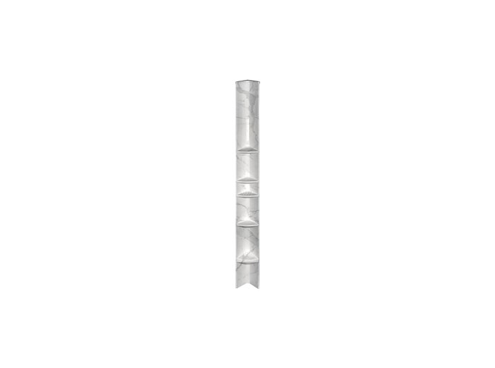 Tower Caddy, 4 Shelf w/Shaving Stand Santorini White