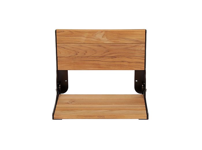 Moen 7110 Fold Down Teak Shower Seat With Oil Rubbed Bronze Finish