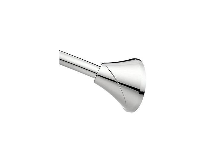 Moen Iso 57-60 inch Adjustable Tension Curved Shower Rod, Polished Chrome