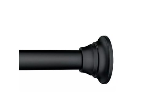 Moen 44-72 inch Adjustable Tension Shower Rod, Matte Black