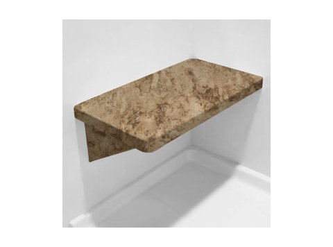 Madeira Granite Lh Bench Shower Seat, Bracket & Supertach