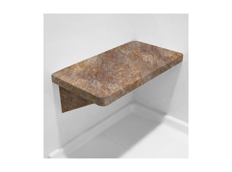 River Rock LH Bench Shower Seat, Bracket & Supertach