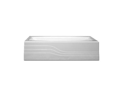 Spray Foam Bathtub Surf Skirt 59 x 31 x 15, White, Right Hand
