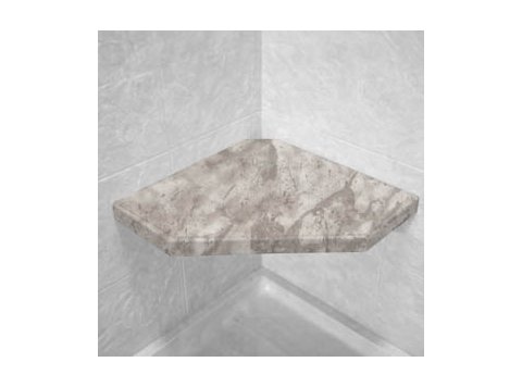 Arctic Ice Corner Hexagon Shower Seat, Bracket & Supertach