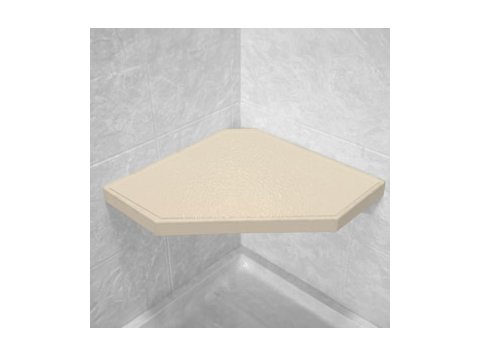 Biscuit Corner Hexagon Shower Seat, Bracket & Supertach