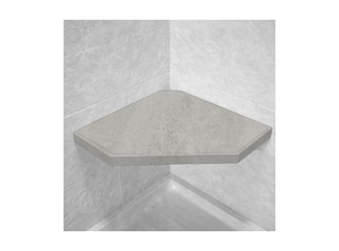 Carbon Ash Corner Hexagon Shower Seat, Bracket & Supertach