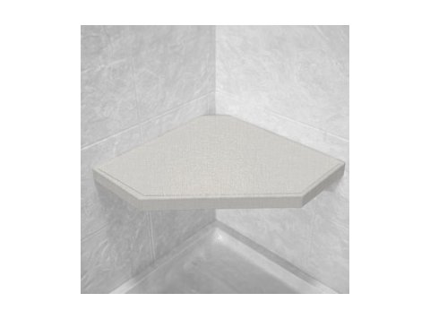 Linen Corner Hexagon Shower Seat, Bracket & Supertach