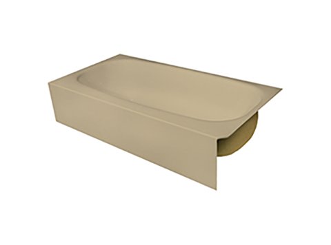 Spray Foam Bathtub Straight Skirt 55.5 x 30 x 15, Sandbar, Right Hand