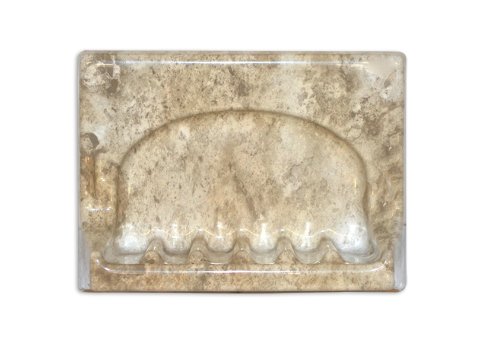 Surface Mount Soap Dish, Bianco Travertine