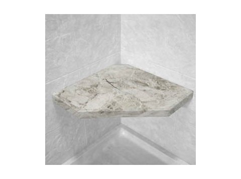 Versailles Corner Hexagon Shower Seat, Bracket & Supertach