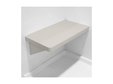 Gray LH Bench Shower Seat, Bracket & Supertach