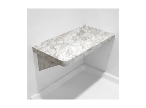 Glacier Ice LH Bench Shower Seat, Bracket & Supertach
