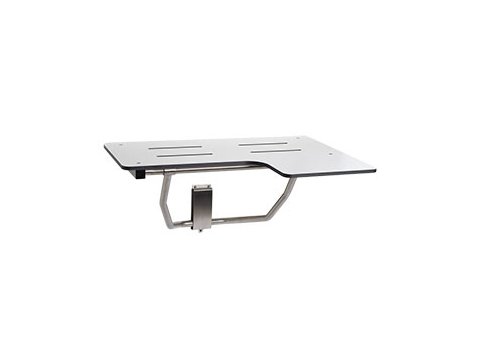 Seachrome L-Shape Seat 32 X 22.5 Left-Hand Shower Seat - Phenolic White