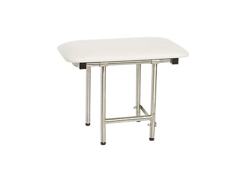SEACHROME 24X15 BENCH STYLE SEAT W/ SWING DOWN LEG WHITE NAUGAHYDE Weight Capacity 900 lbs