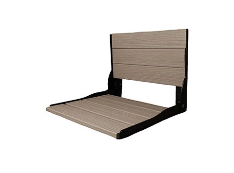 Liquid Accents Composite Seat, Matte Black Frame with Harborwood Seating