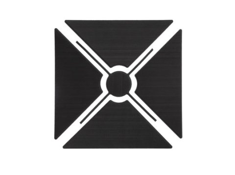 Safety Soft Seating & Flooring Small Shower Base, 20 inch x 20 inch, Center Drain, Black
