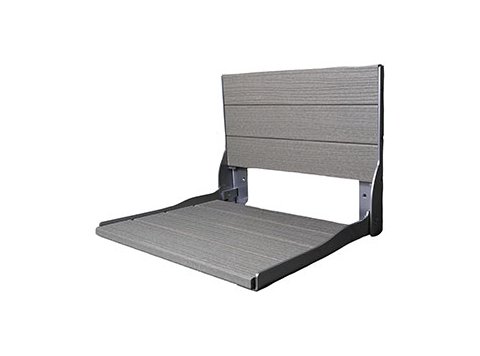 Liquid Accents Composite Seat, Silver Frame with Anchor Gray Seating